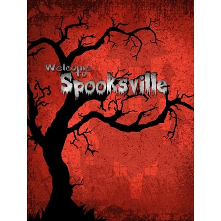 PATIOPLUS 28 x 40 in. Welcome To Spooksville Halloween Flag Canvas House Size PA246918